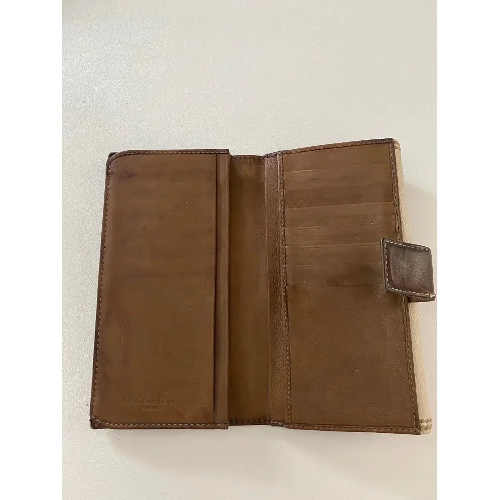 Christian Dior Trotter Print Long Wallet Authentic